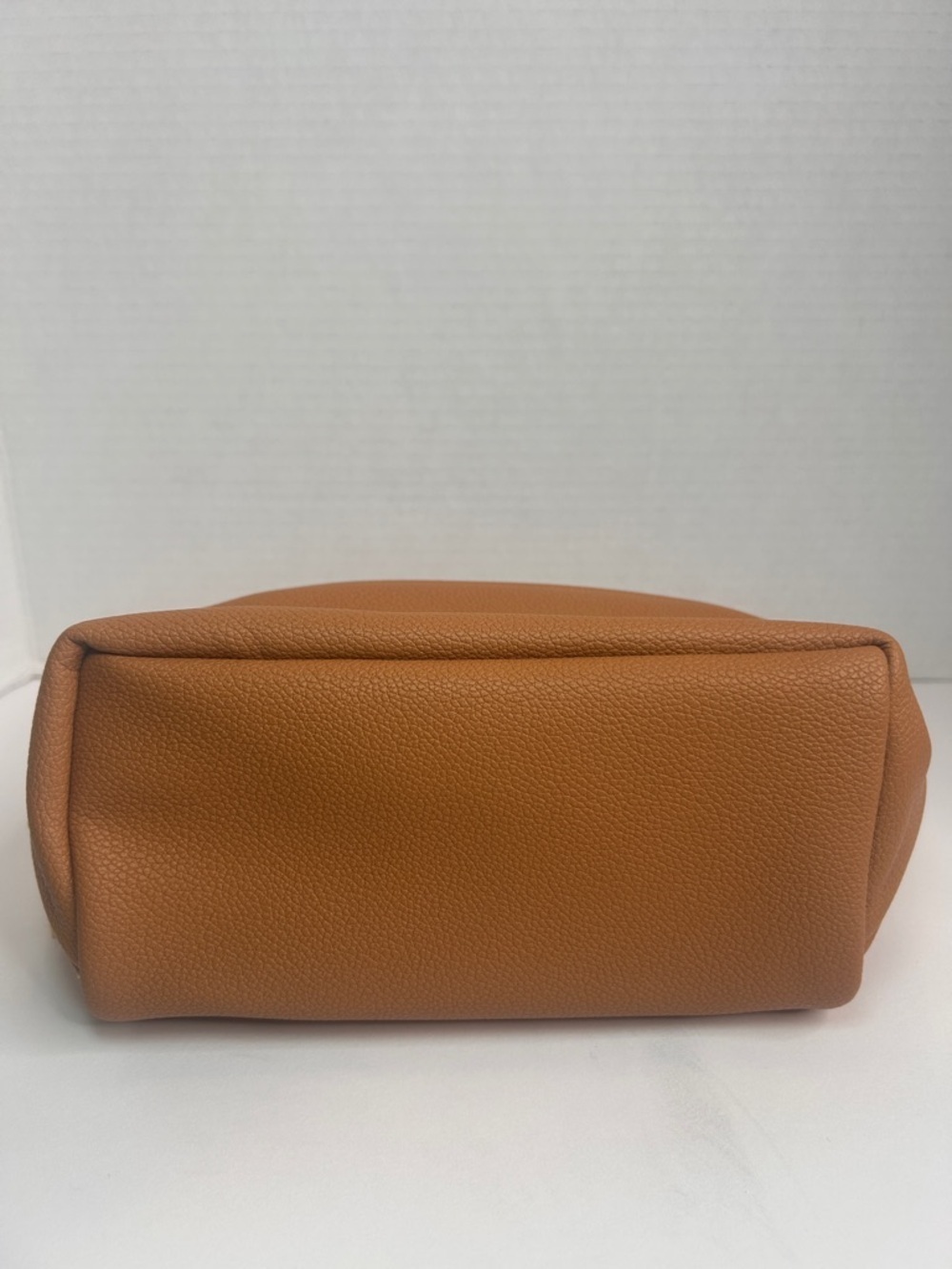 Sylune Classic Makeup Bag , Pebbled Faux Leather , Camel Brown - Picture 12 of 15